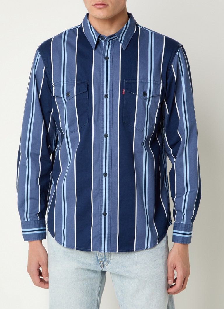 Cămașă Levi's Classic Western cu dungi și buzunare la piept