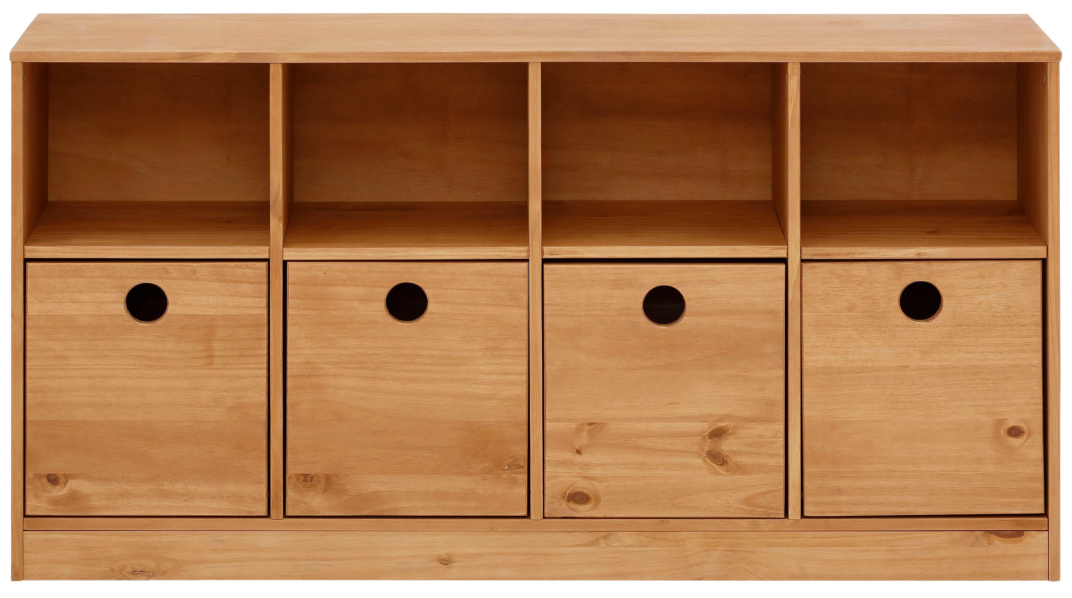 Lüttenhütt Kinderregal Alpi, 1-tlg., Kiefernholz, verschiedene Farbvarianten enthältlich, Breite 124,5 cm