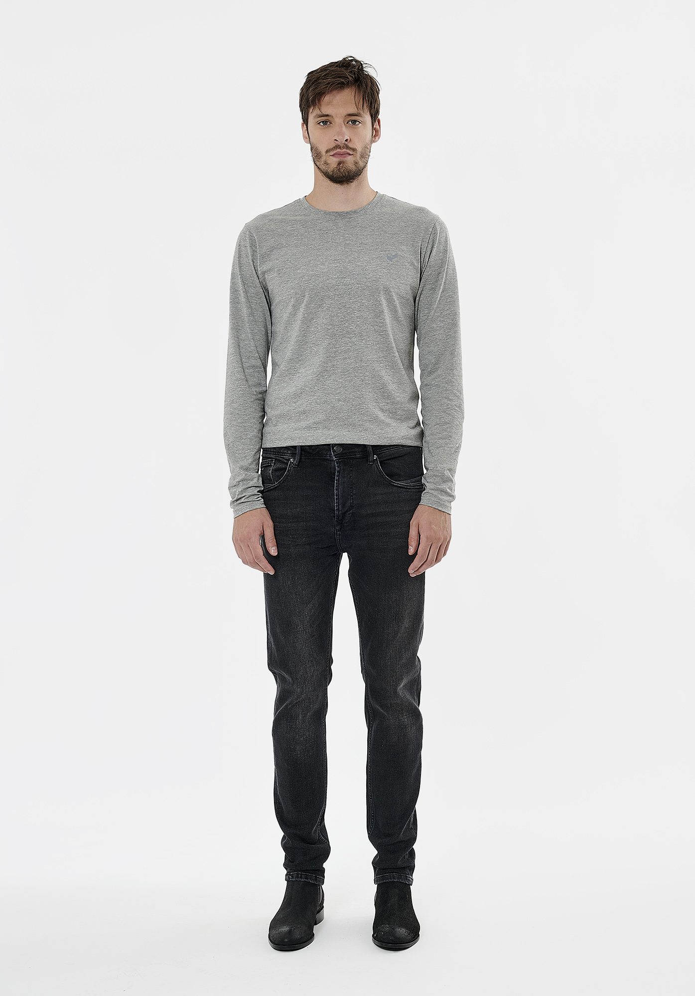 IRISH  Jean slim noir homme