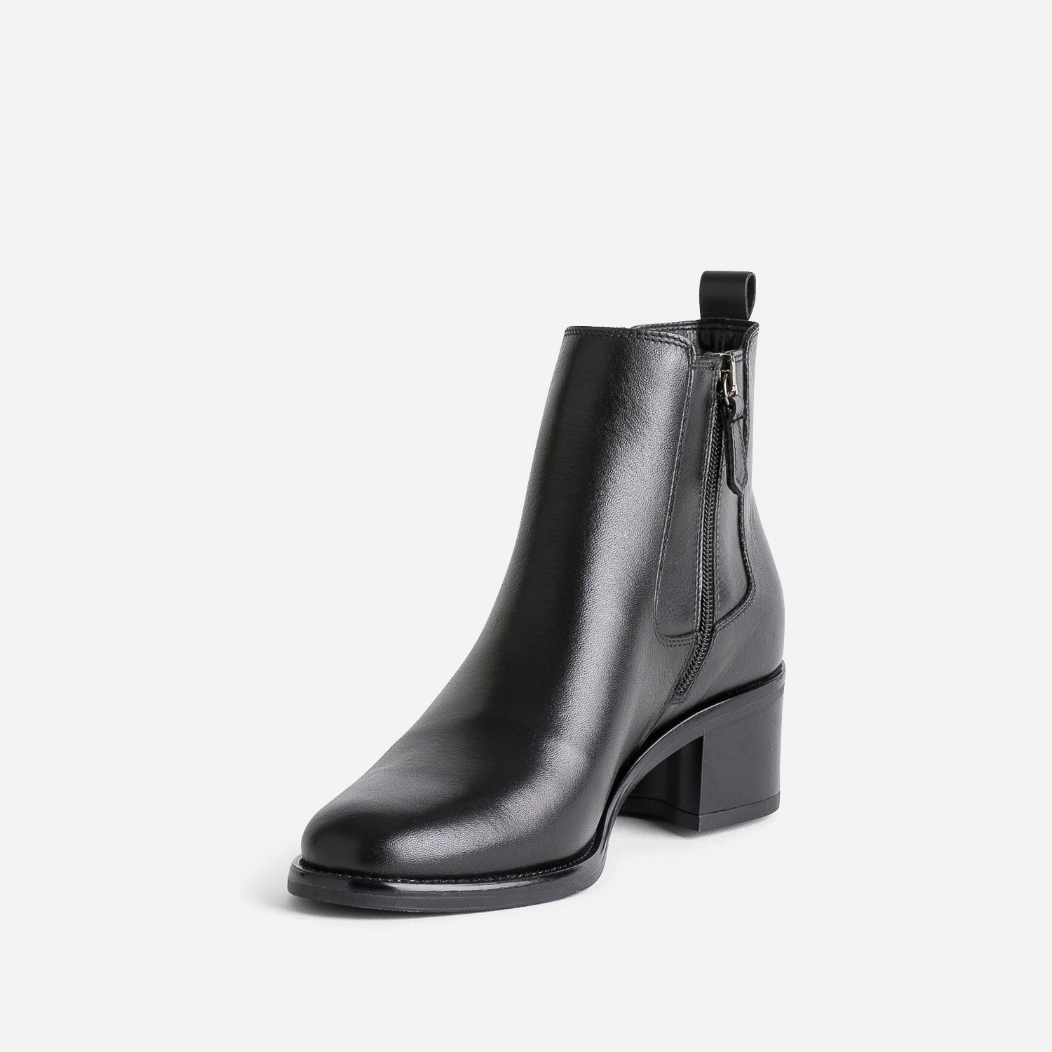 Boots noir en cuir