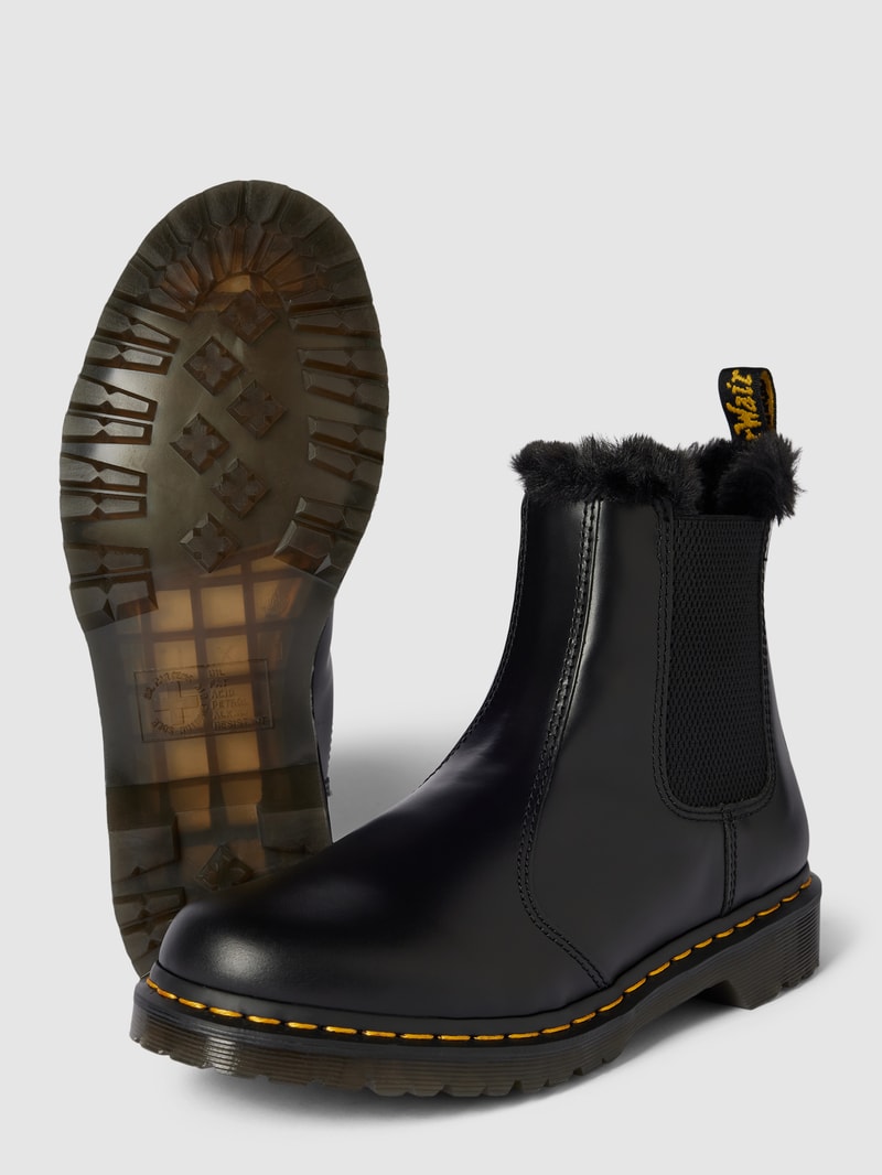 Chelsea Boots mit Innenfutter Modell 'Leonore' in schwarz