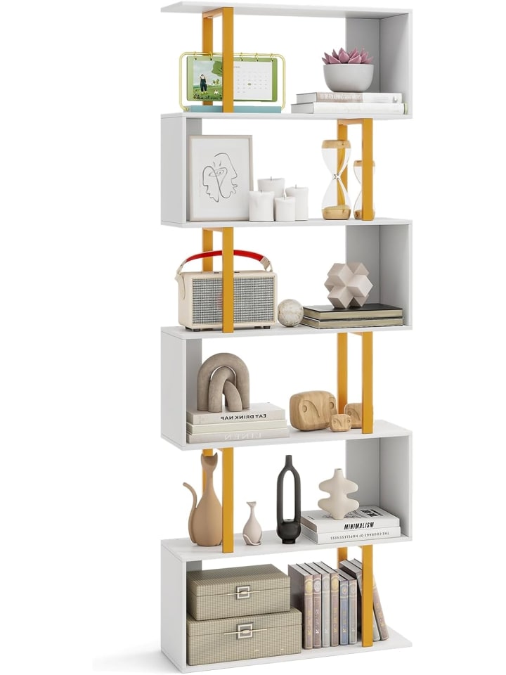 COSTWAY Standregal 6 Ebenen 70x24x189cm in Weiß günstig kaufen onesize