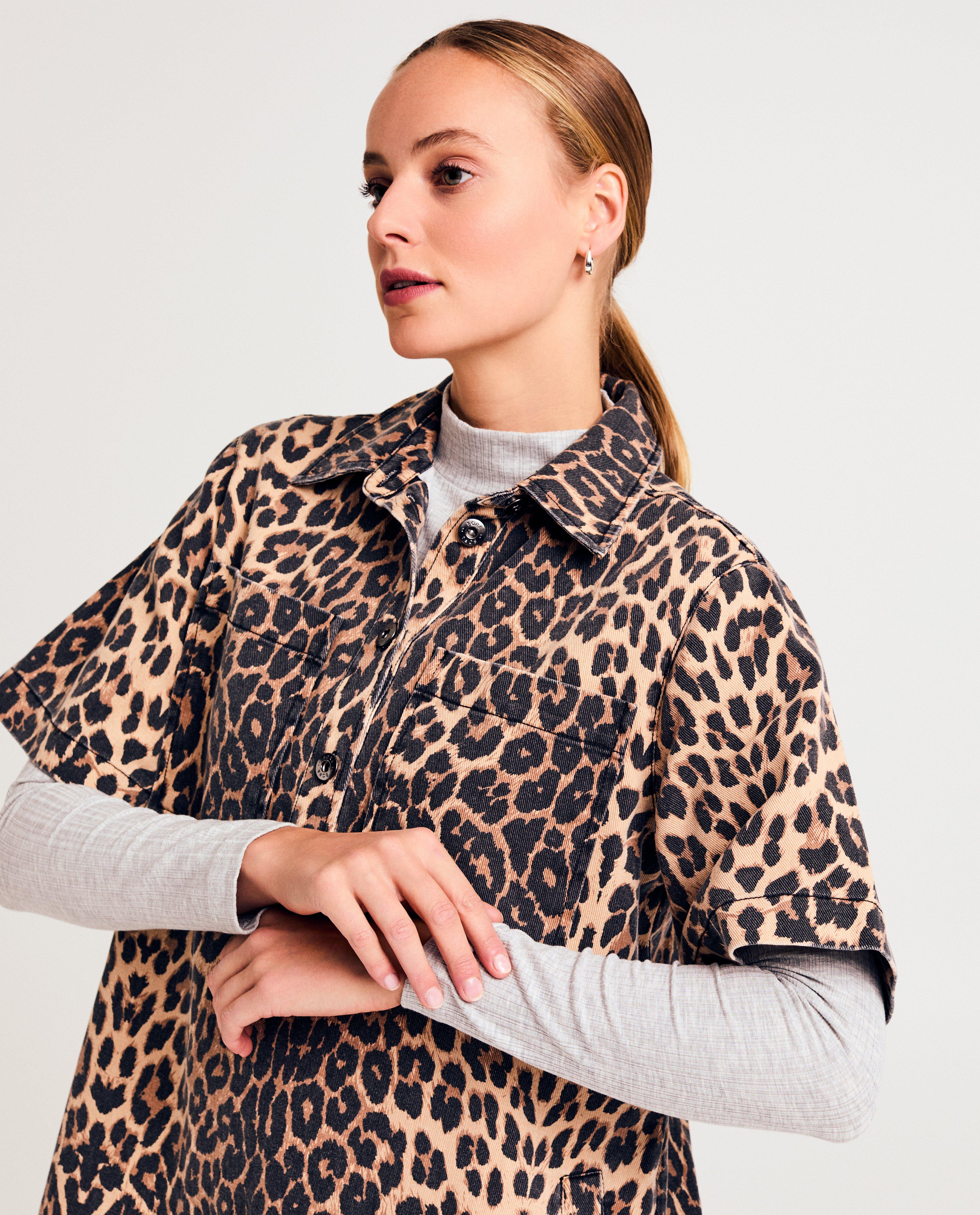 Sora Klänning med leopardmönster brun