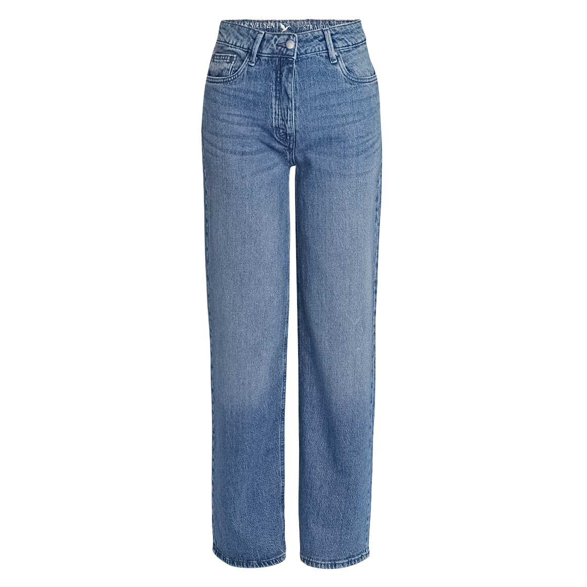 Damen Straight-Jeans zum Knöpfen
