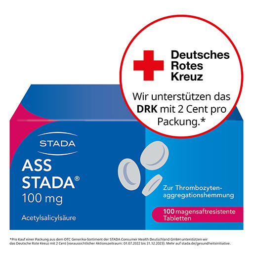 ASS STADA 100 mg magensaftresistente Tabletten  100 St  Tabletten, magensaftresistent