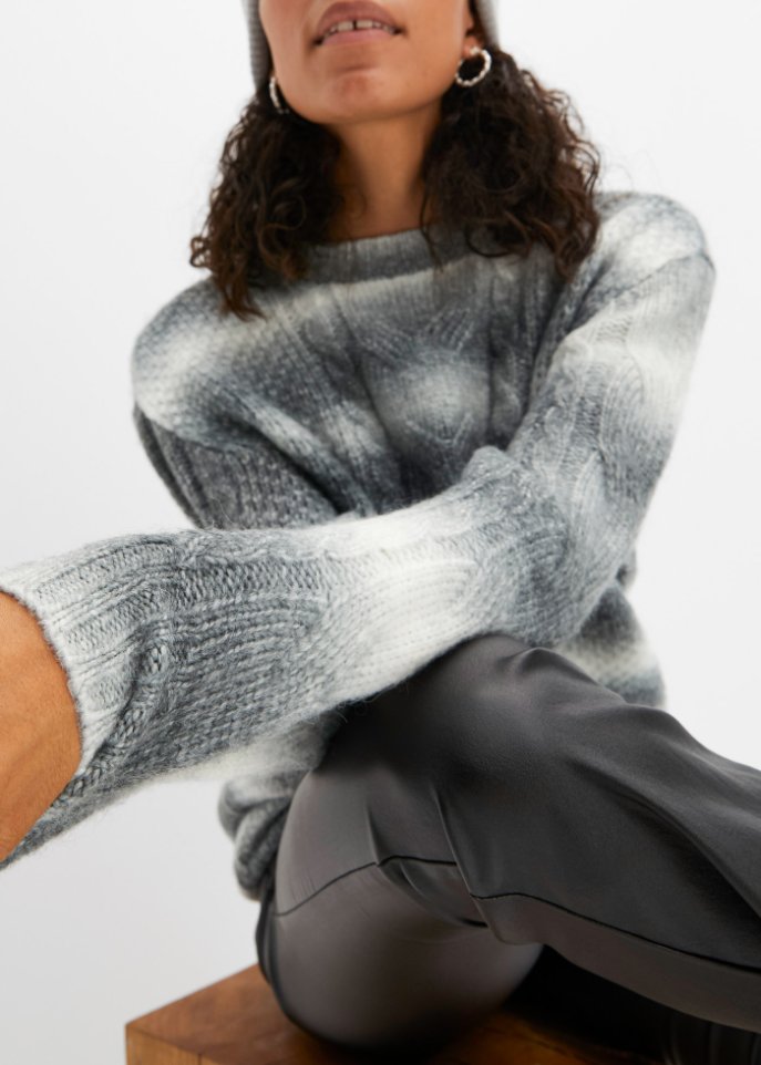 Pullover in Melange-Optik