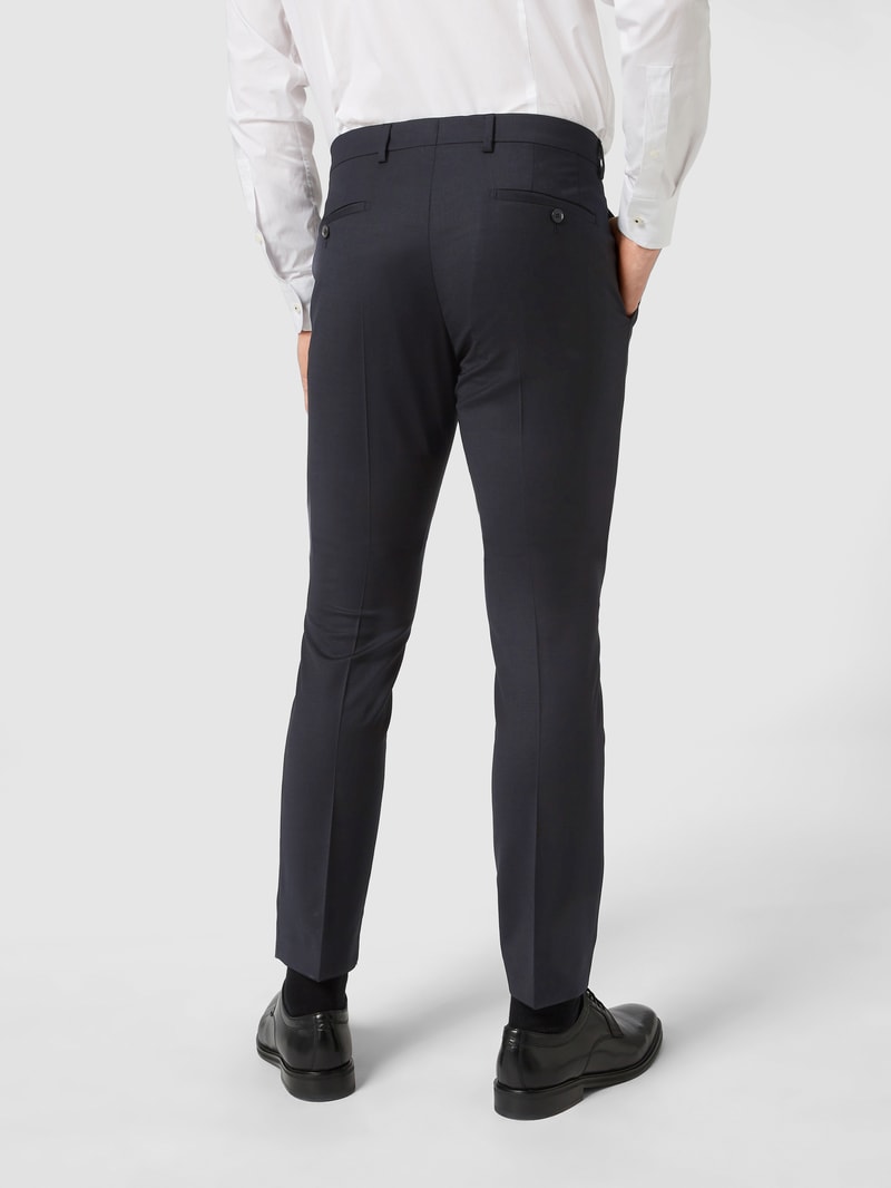 Super Slim Fit Anzughose aus Wolle Modell 'Gun' in schwarz
