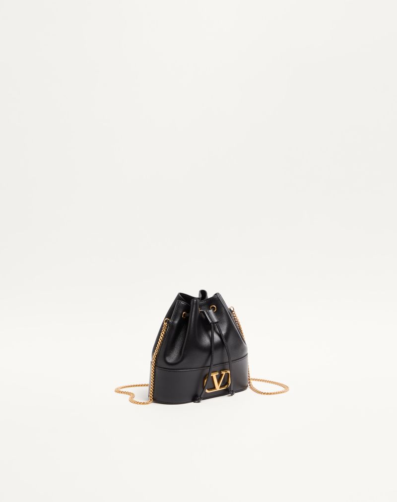 VLogo Signature Mini Nappa Bucket Bag
