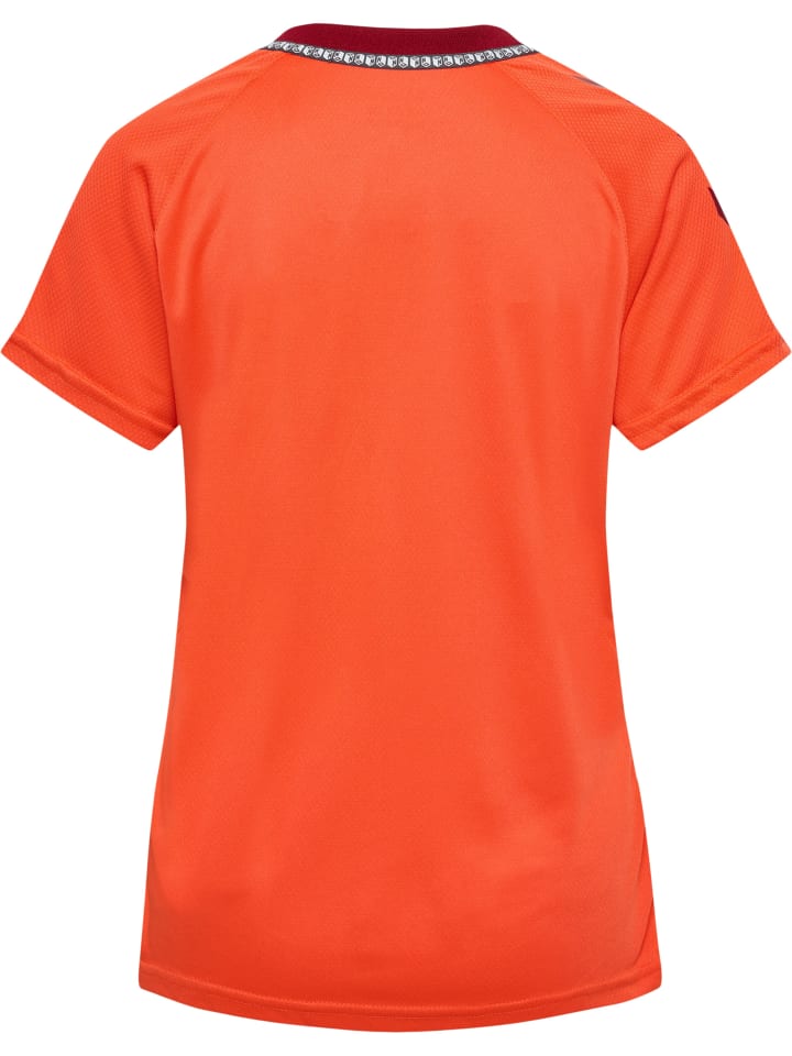 Hummel Hummel T-Shirt Raglanärmel Hmlongrid Damen in NASTURTIUM/RHUBARB günstig kaufen S