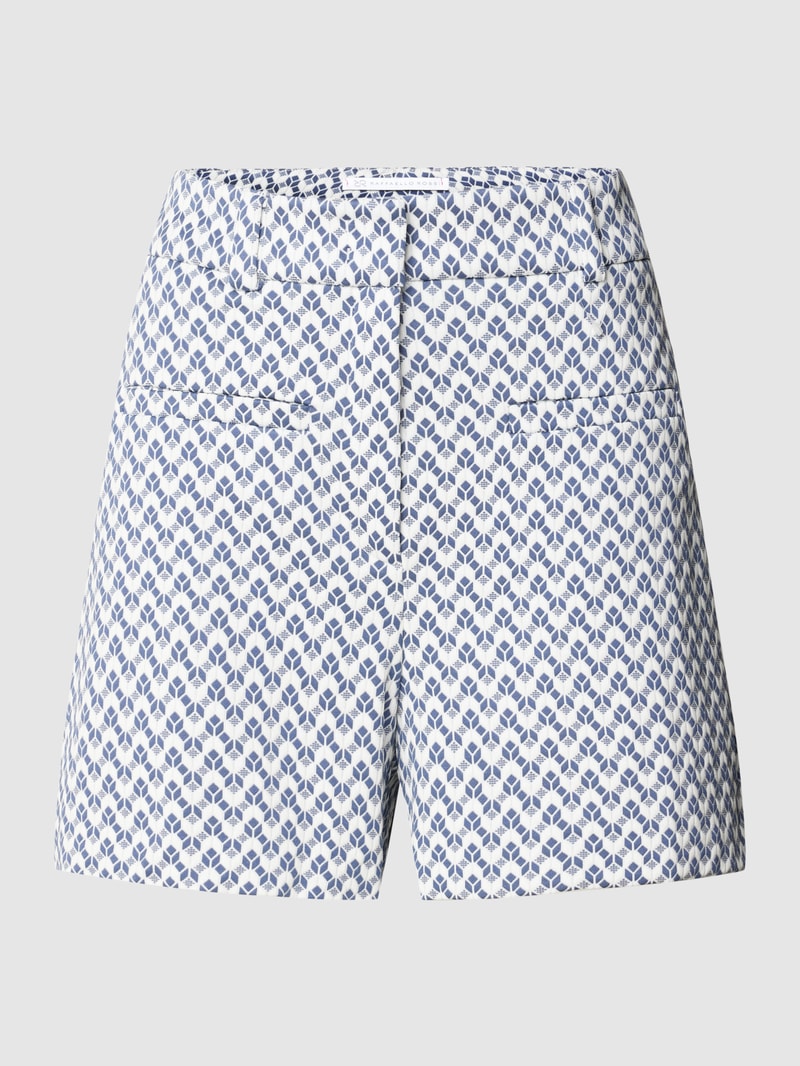 High Waist Shorts mit Allover-Muster Modell MELINDA in hellblau