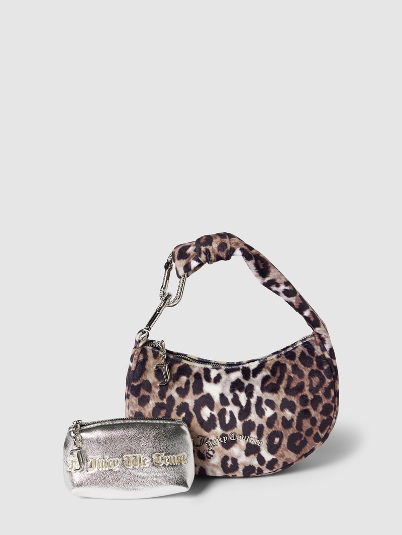 Handtasche mit Label-Applikation Modell 'BLOSSOM' in beige