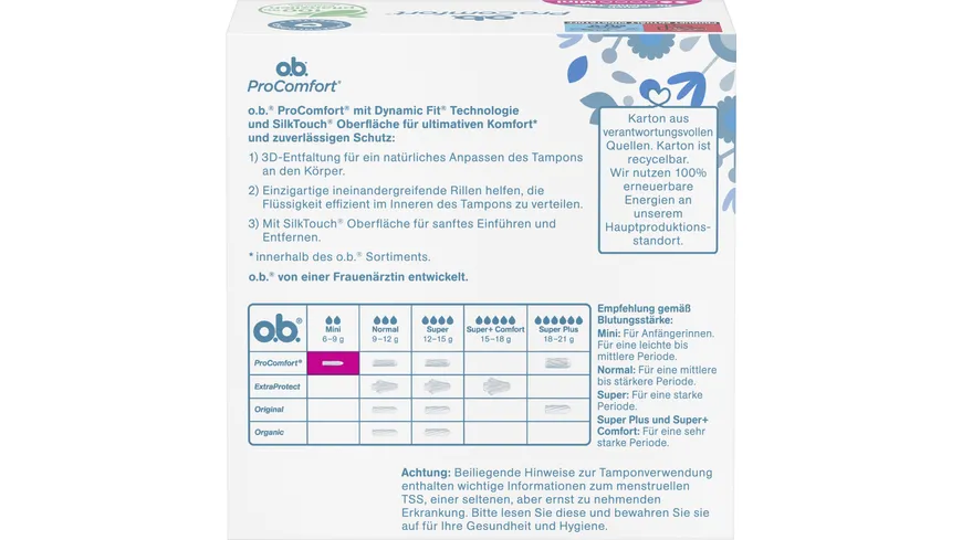 O.B. Tampons ProComfort Mini