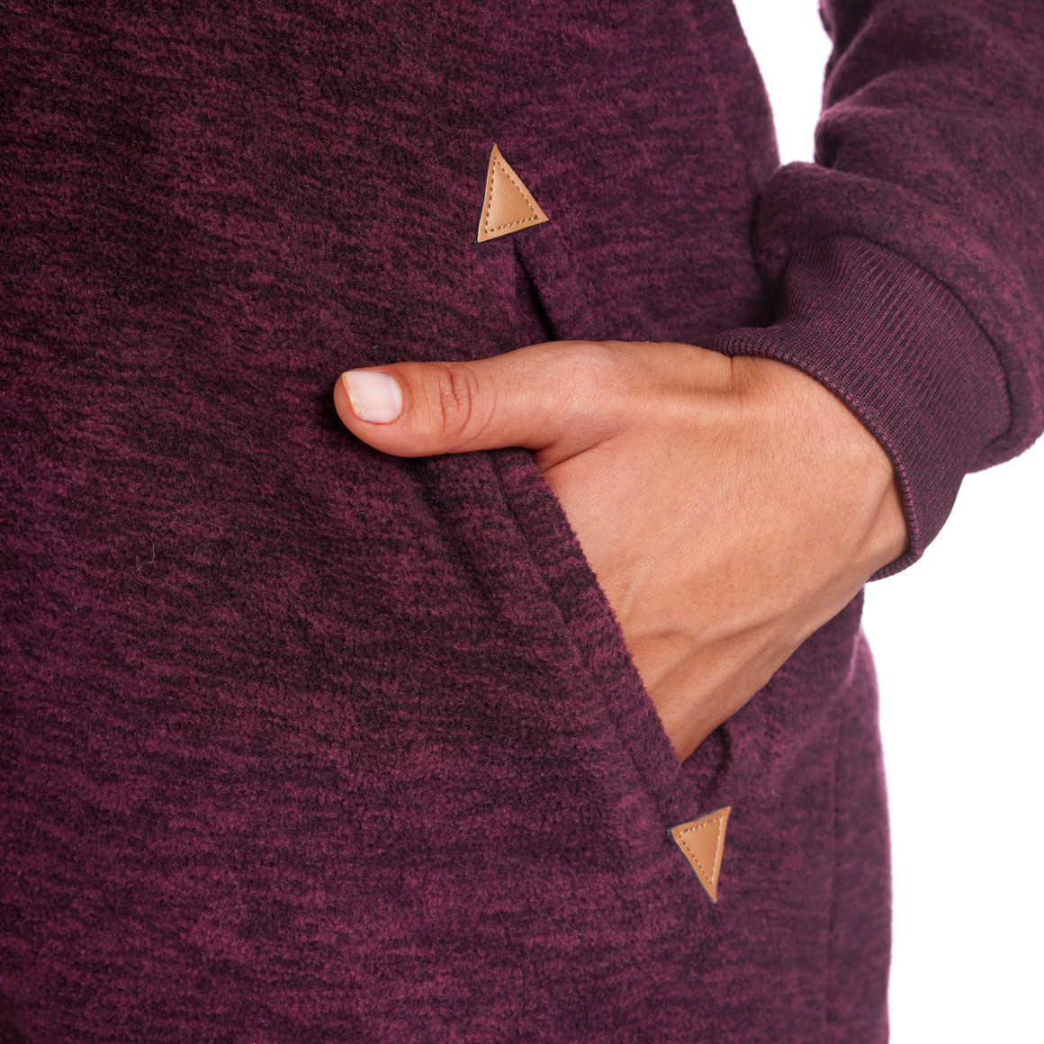 Damen Fleecejacke mit Kapuze