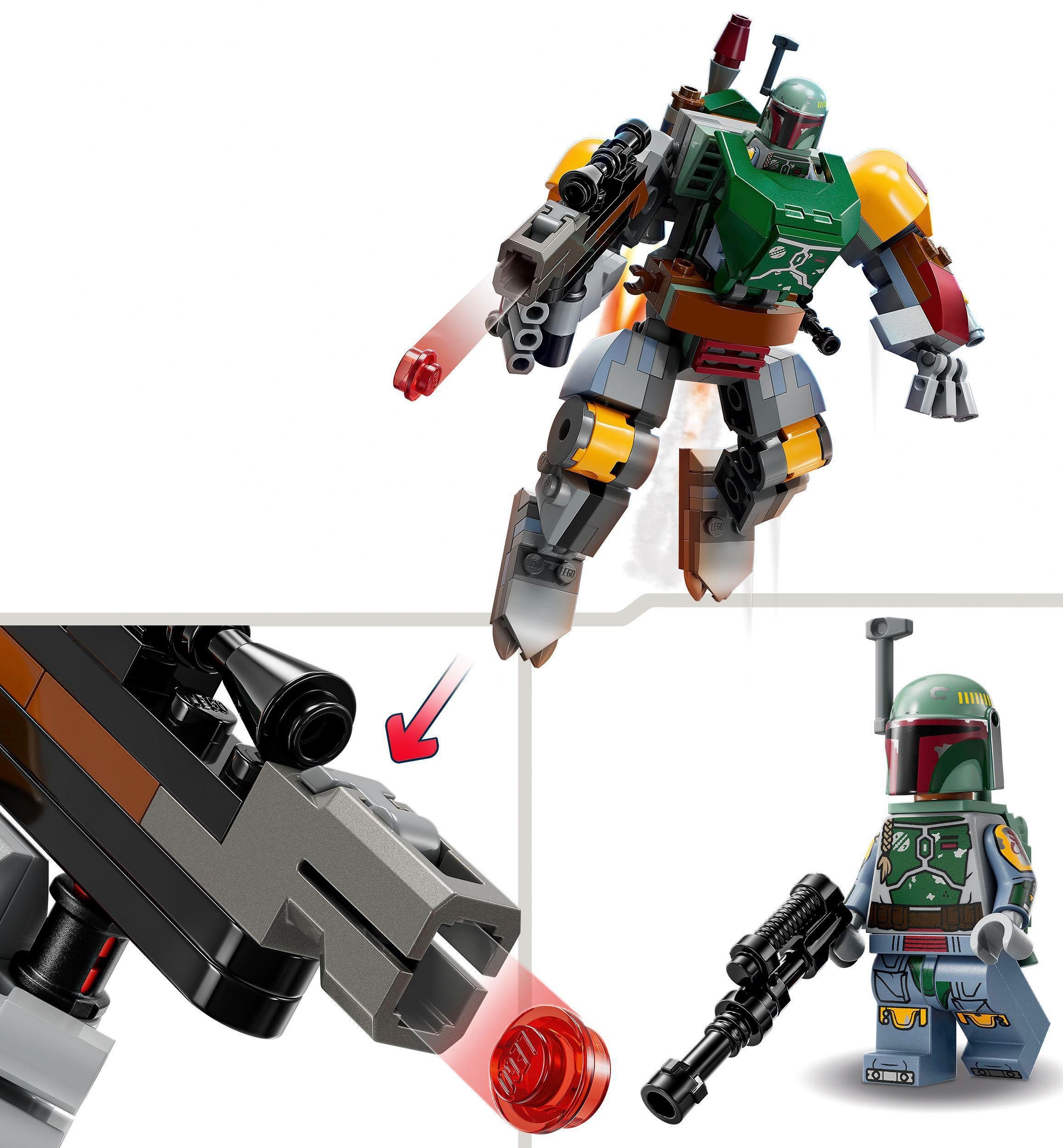 LEGO® Konstruktionsspielsteine Boba Fett Mech (75369), LEGO® Star Wars, (155 St), Made in Europe