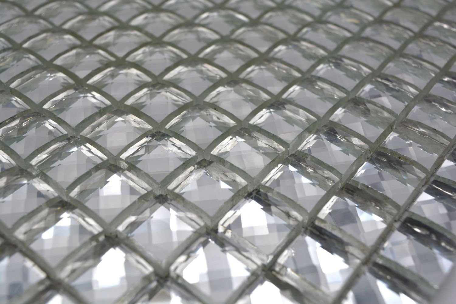 Mosani Mosaikfliesen Glasmosaik Crystal Mosaikfliesen kristall glänzend / 10 Matten