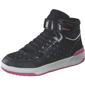 Geox J Washiba Girl Sneaker High in schwarz