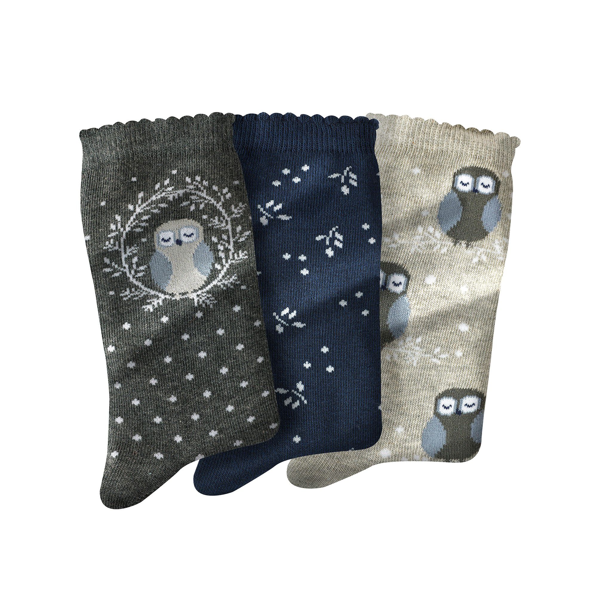 Chaussette fantaisie motifs « chouette »