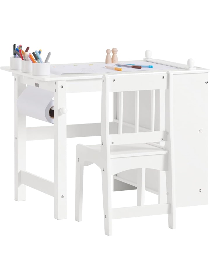 SoBuy Kindertisch in Weiß - (B)80 x (H)65,5 x (T)54cm günstig kaufen onesize