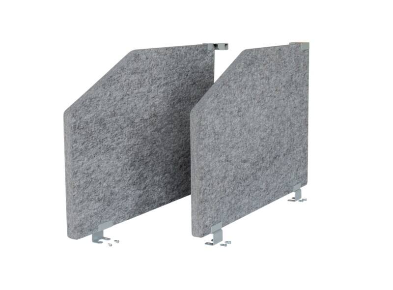 Hammerbacher Akustik Trennwand VARS2 Grau 735 mm x 500 mm x 500 mm