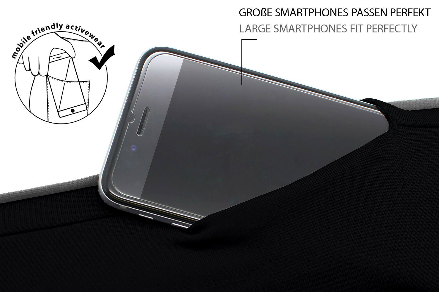 Formbelt Laufgürtel für Handy, Lauftasche, Jogging Gürtel, Handytasche zum Joggen Tasche laufen Hüfttasche für Smartphones z.B. Iphone 12, Galaxy 21 Xiaomi Laufgürtel Herren, Laufgürtel Damen, marathon, jogging, sportlaufgürtel, bauchtasche sport, la
