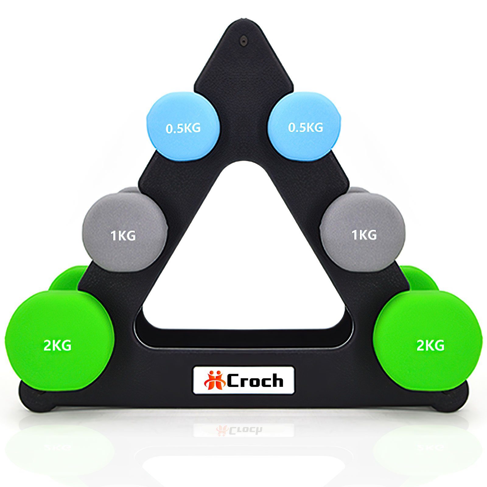 Croch Kurzhantel Kurzhanteln, (Set), Dumbbell Set Anti-Rutsch Vinyl Hantel für Krafttraining