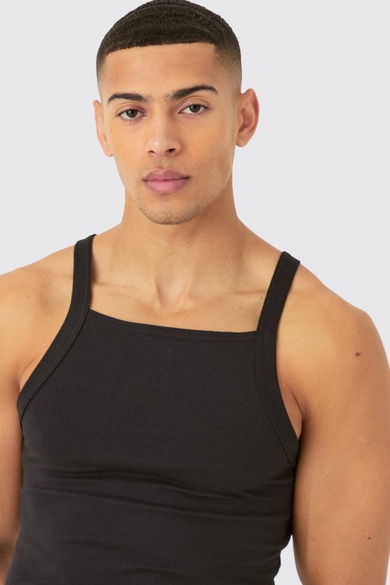 Slim-Fit Tanktop mit geradem Ausschnitt