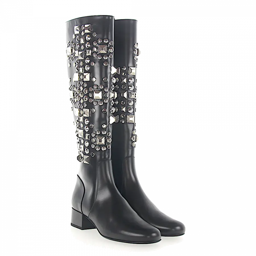Saint Laurent - Stiefel Kalbsleder - schwarz