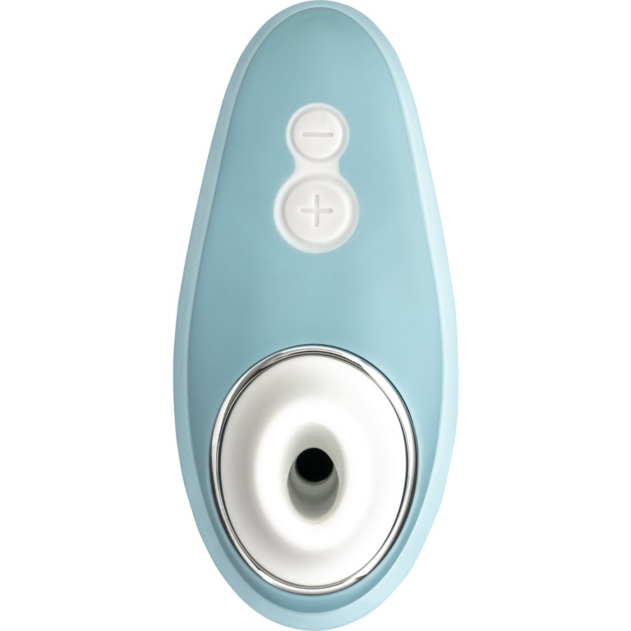 Vibrator Womanizer cu vid, albastru pudră