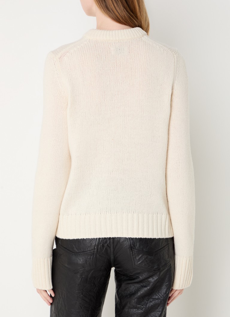 Tricot gros din jerseu din lână virgină de malț de la Zadig&Voltaire cu model tricotat