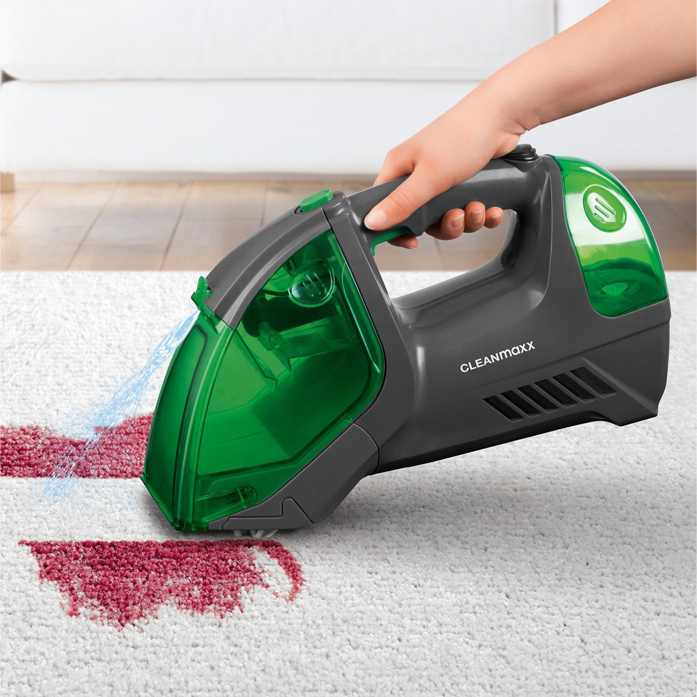 CLEANmaxx Teppichreinigungsgerät Polster- & Teppichreiniger kabellos 3in1, 150 W, Waschsauger Polsterreiniger Akku Nasssauger