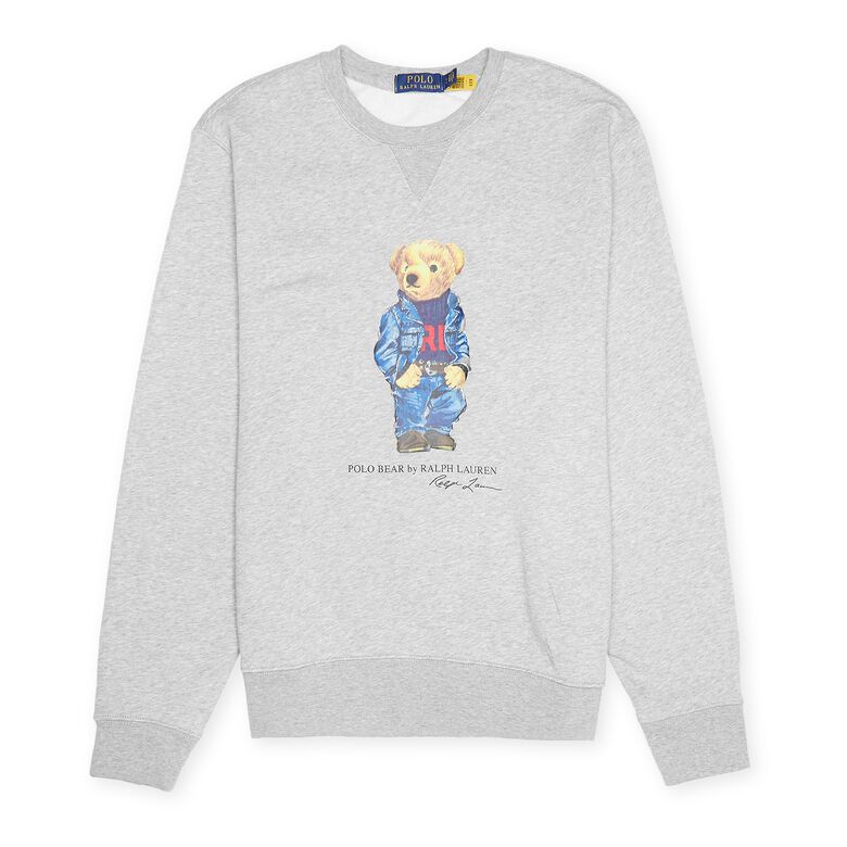 Polo Ralph Lauren Polo Bear Long Sleeve Sweatshirt andover heather denim bear