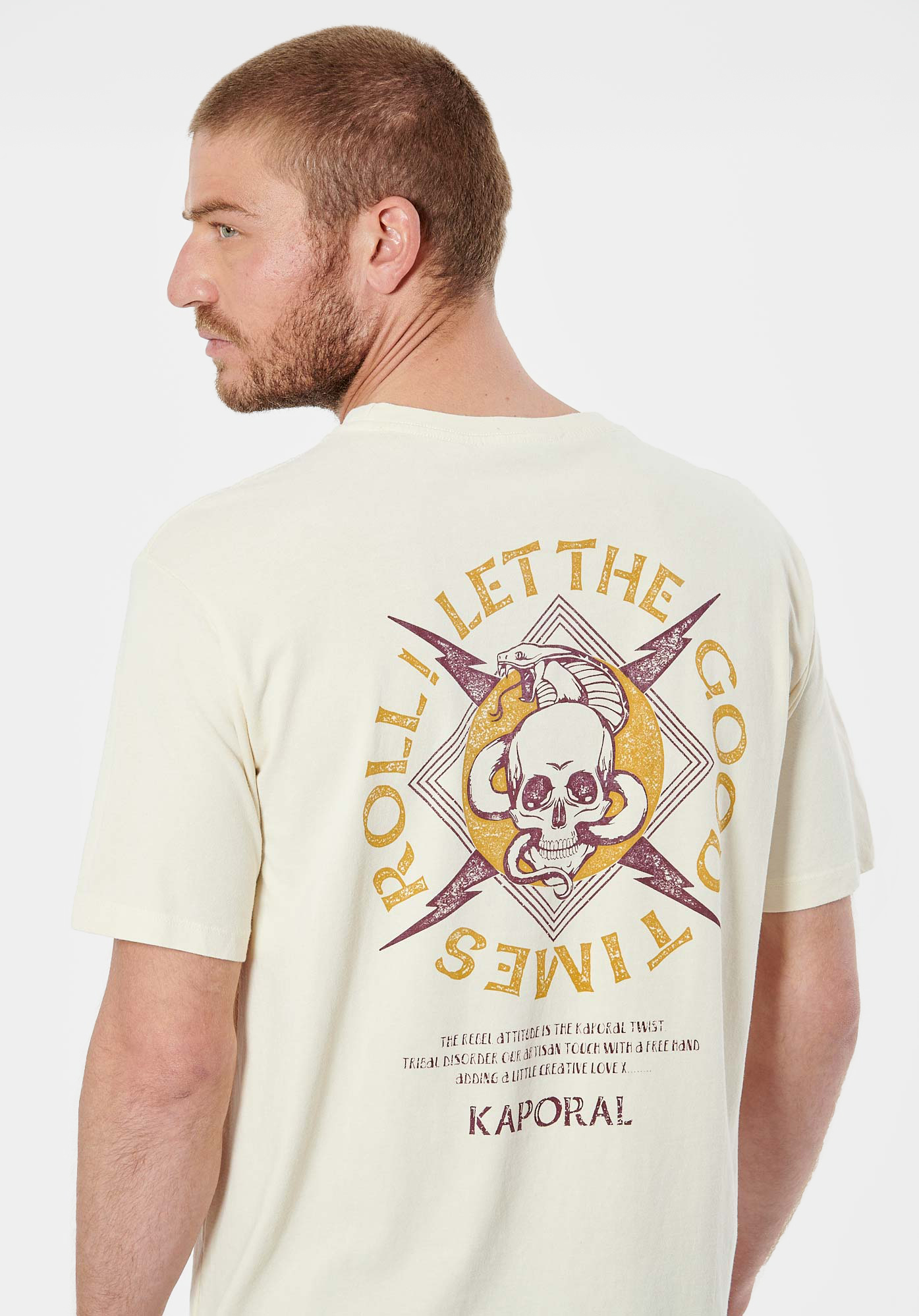 RALPH  T-shirt beige homme 100% coton