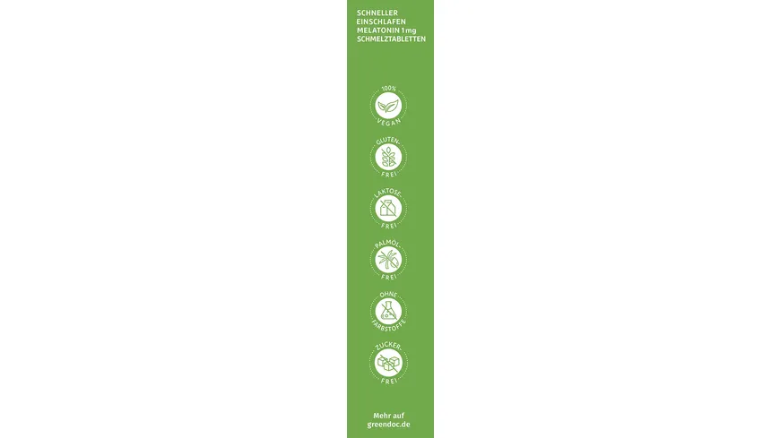GreenDoc Schneller Einschlafen Melatonin Schmelztabletten