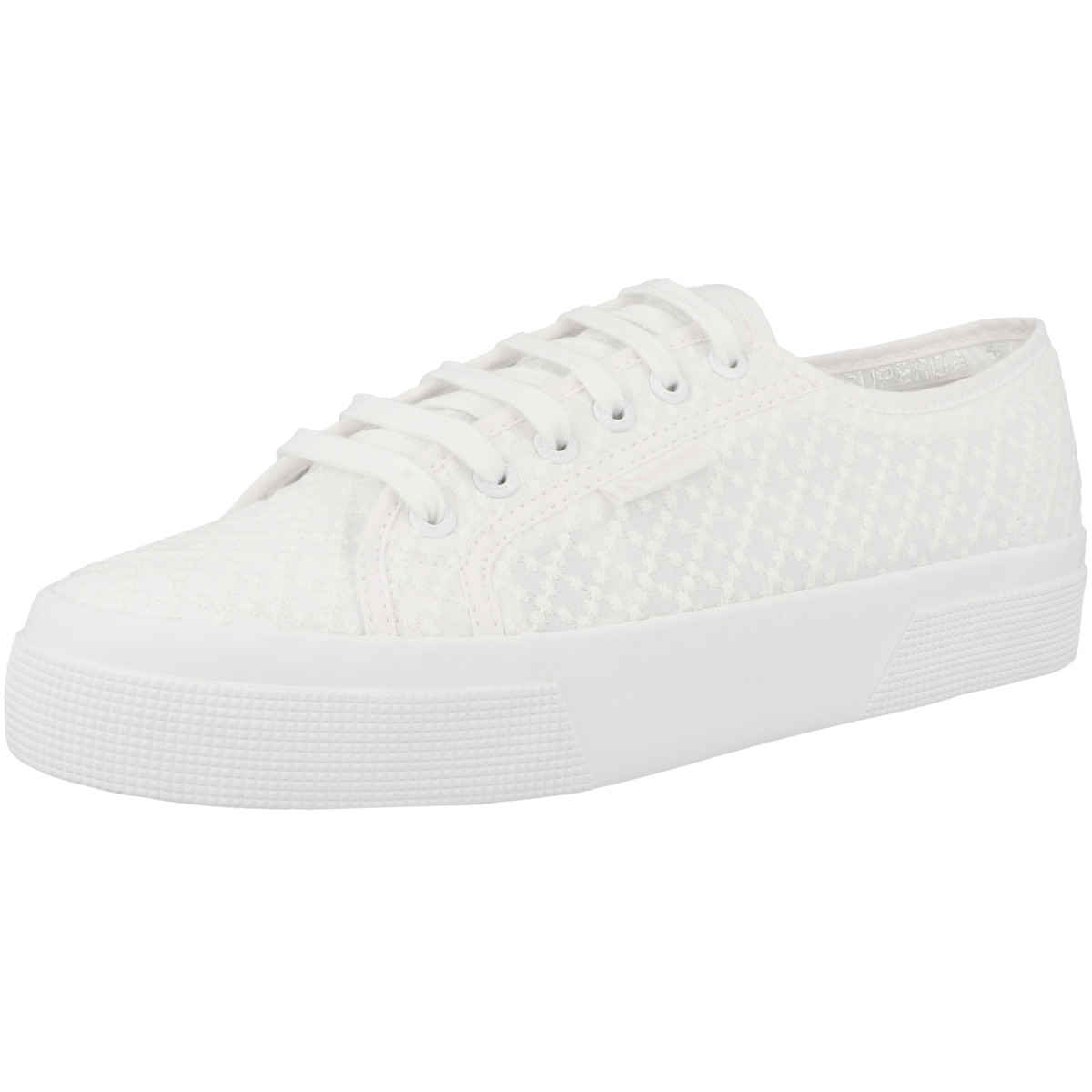 Superga 2740 Platform Macrame Rhombus Sneaker low weiss