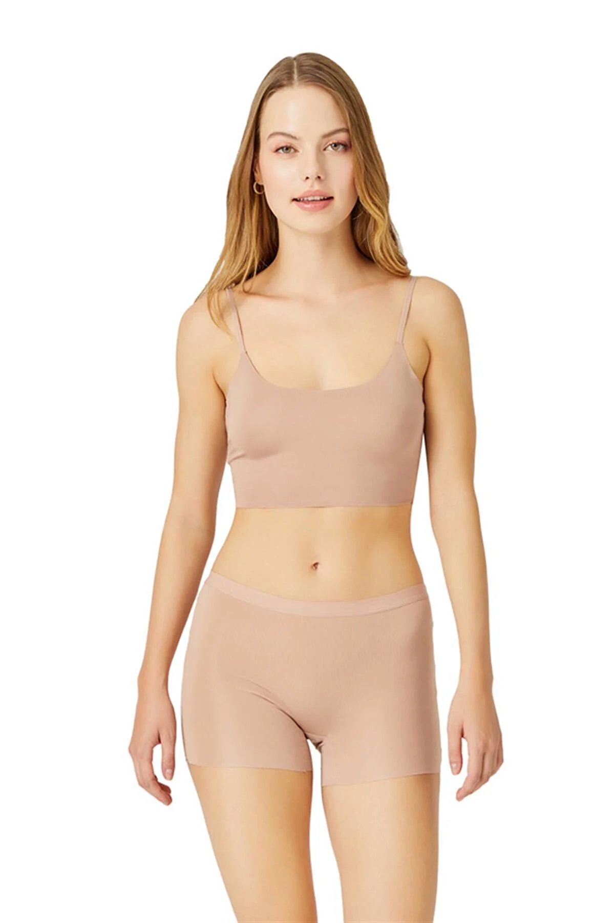 Cottonhill  Braune, lasergeschnittene, nahtlose Damen-Boxershorts