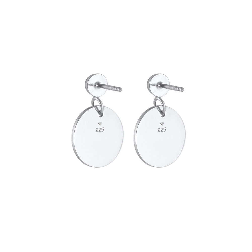 Elli Elli Boucles d'Oreilles Ohrhänger Stecker Plättchen Glanzvoll 925 Silber Boucles d'oreilles