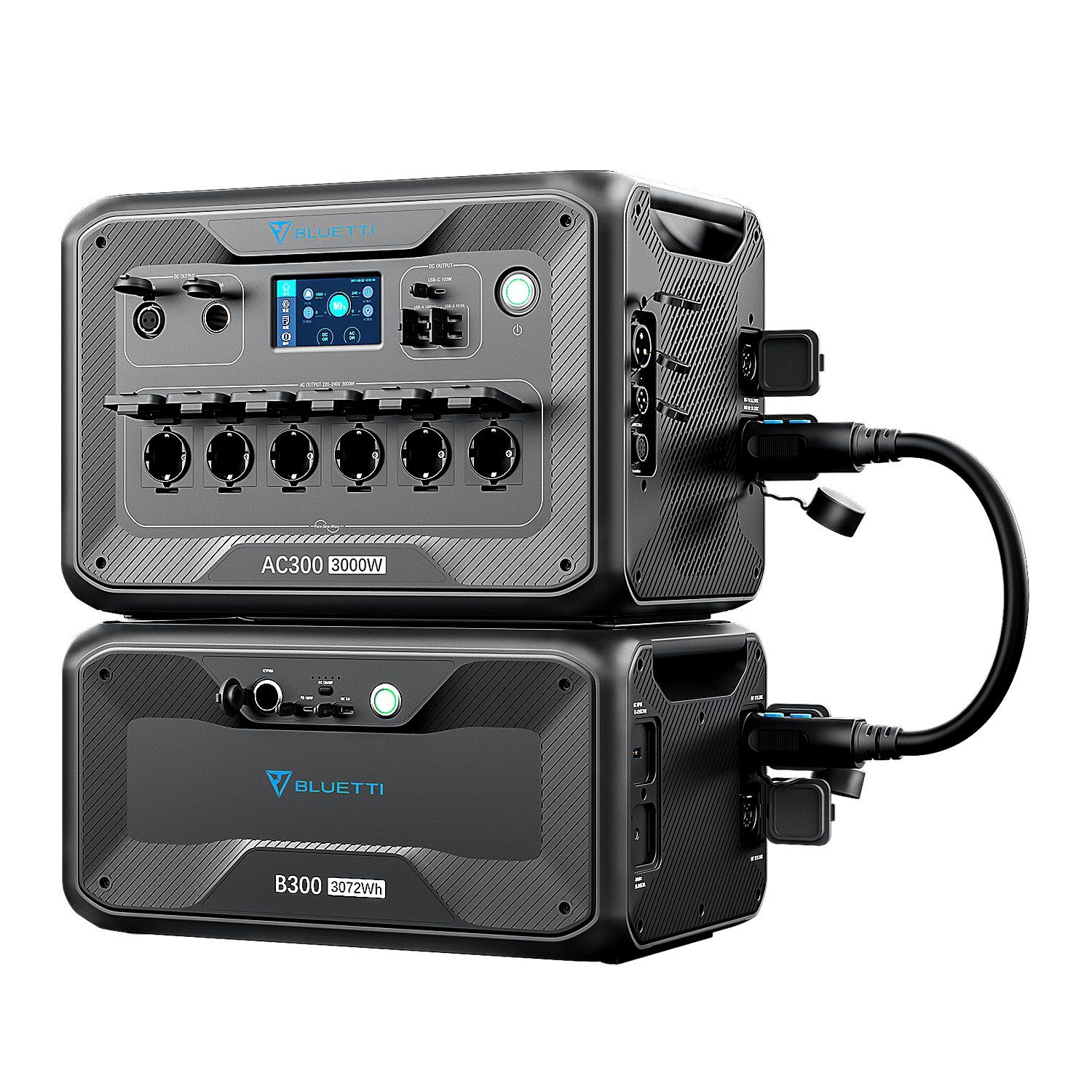 BLUETTI Stromerzeuger AC300+B300, (1-tlg), 3072 Wh LiFePO4 Batterie-Backup