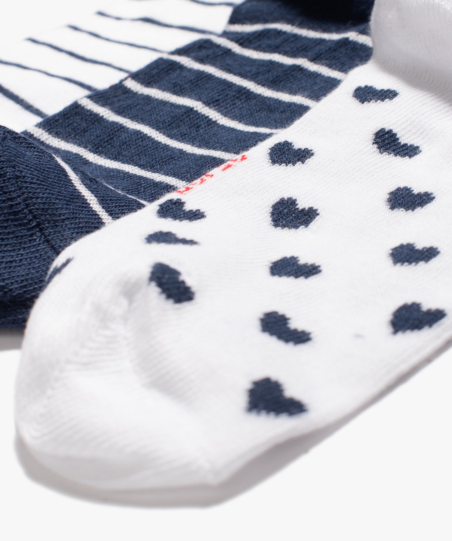 Socquettes femme à motifs (lot de 3) marine | GEMO