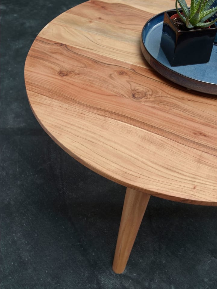 KADIMA DESIGN Couchtisch | Akazie, ø75x40cm, Massivholz, Rund günstig kaufen onesize