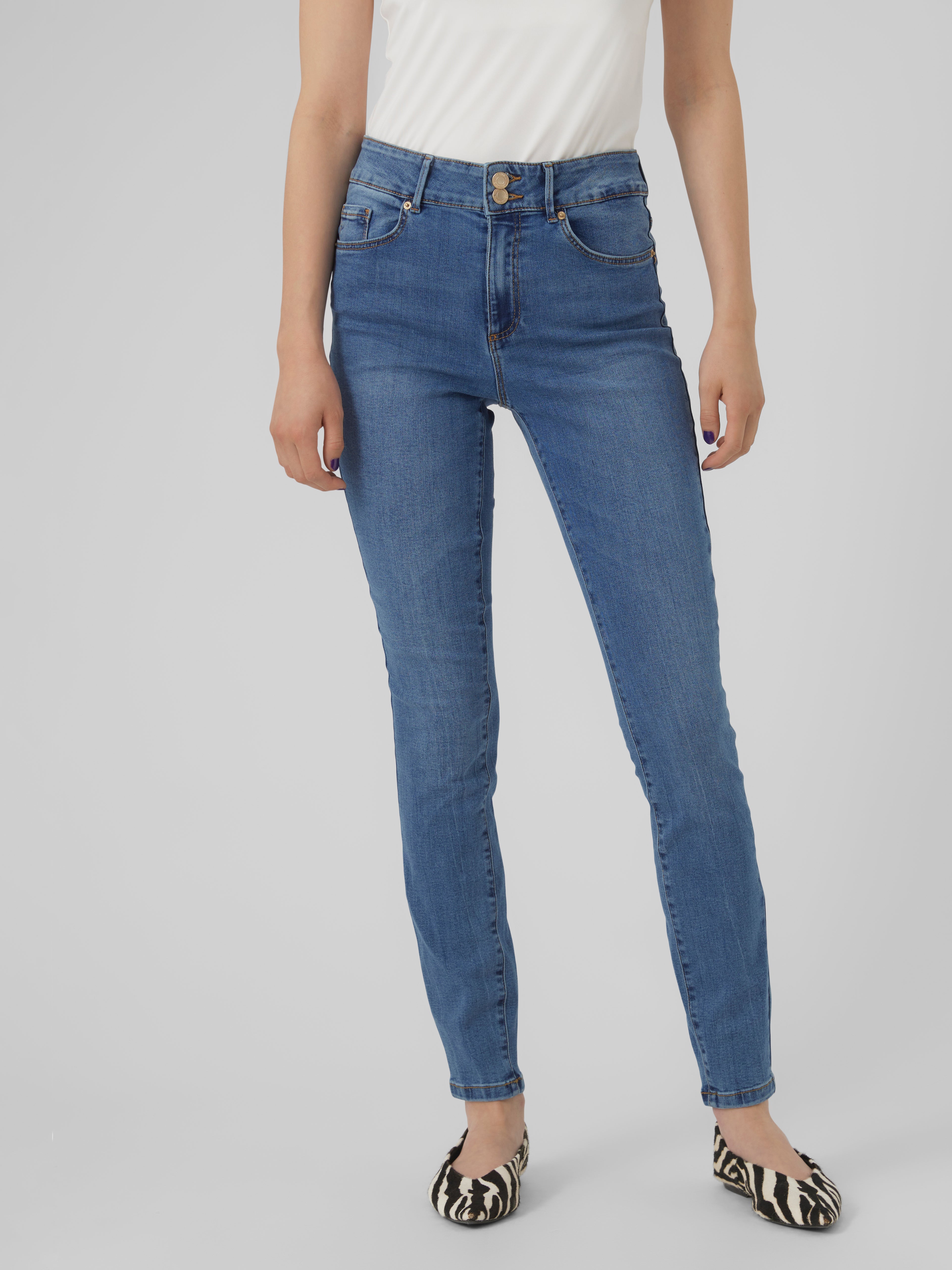 VMSOPHIA Hohe Taille Skinny Fit Jeans