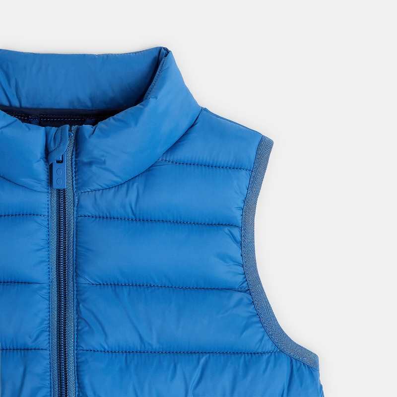 Doudoune légère sans manches bleue garçon