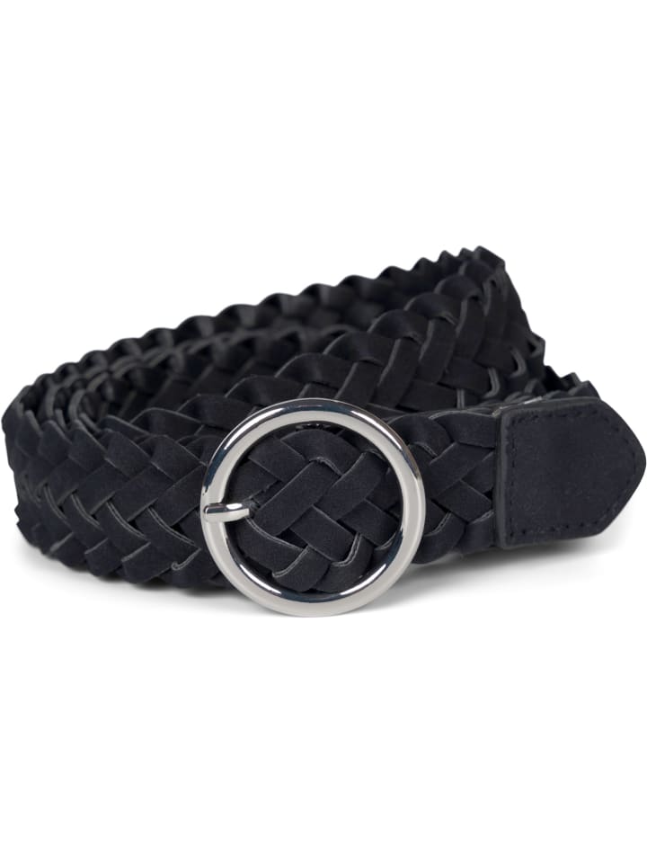 styleBREAKER Flechtgürtel in Schwarz-Silber günstig kaufen onesize