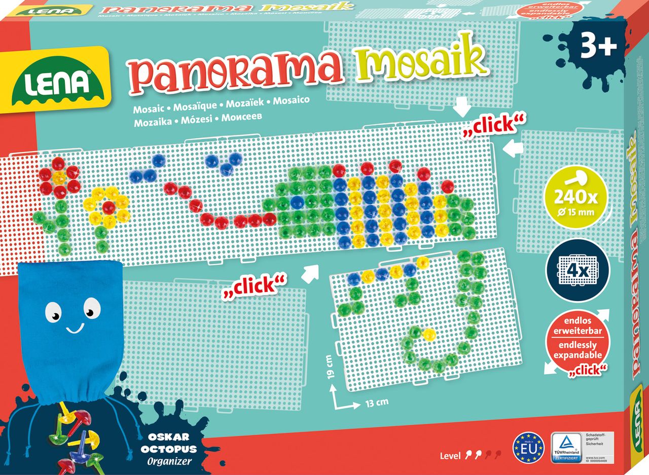 LENA Mosaik Set Panoramabild XL transparent 15 mm, Faltschachtel