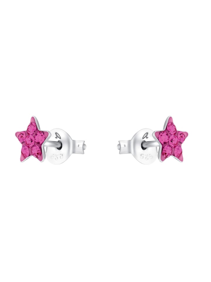 Amor Ohrstecker Silber 925, rhodiniert in Pink günstig kaufen onesize