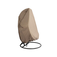 Home Deluxe Polyrattan Hängesessel TWIN - Schwarz mit Regenabdeckung