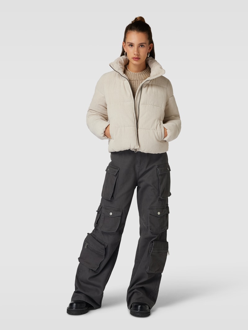 Cordjacke mit Stehkragen Modell 'NEWDOLLY' in beige