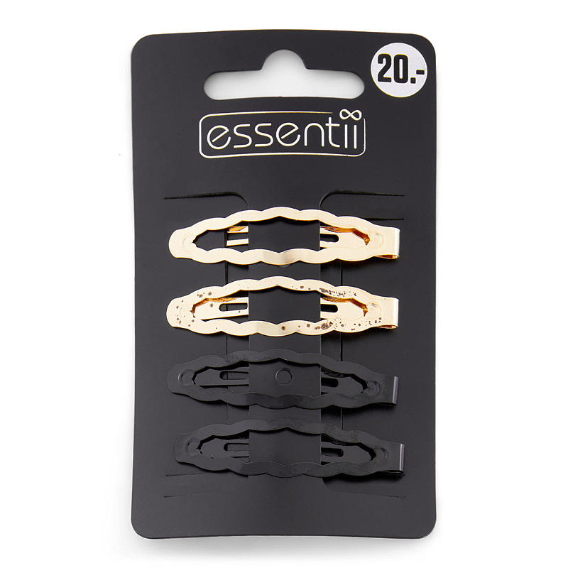 Essentii Hårspenne 4-pk metall klips
