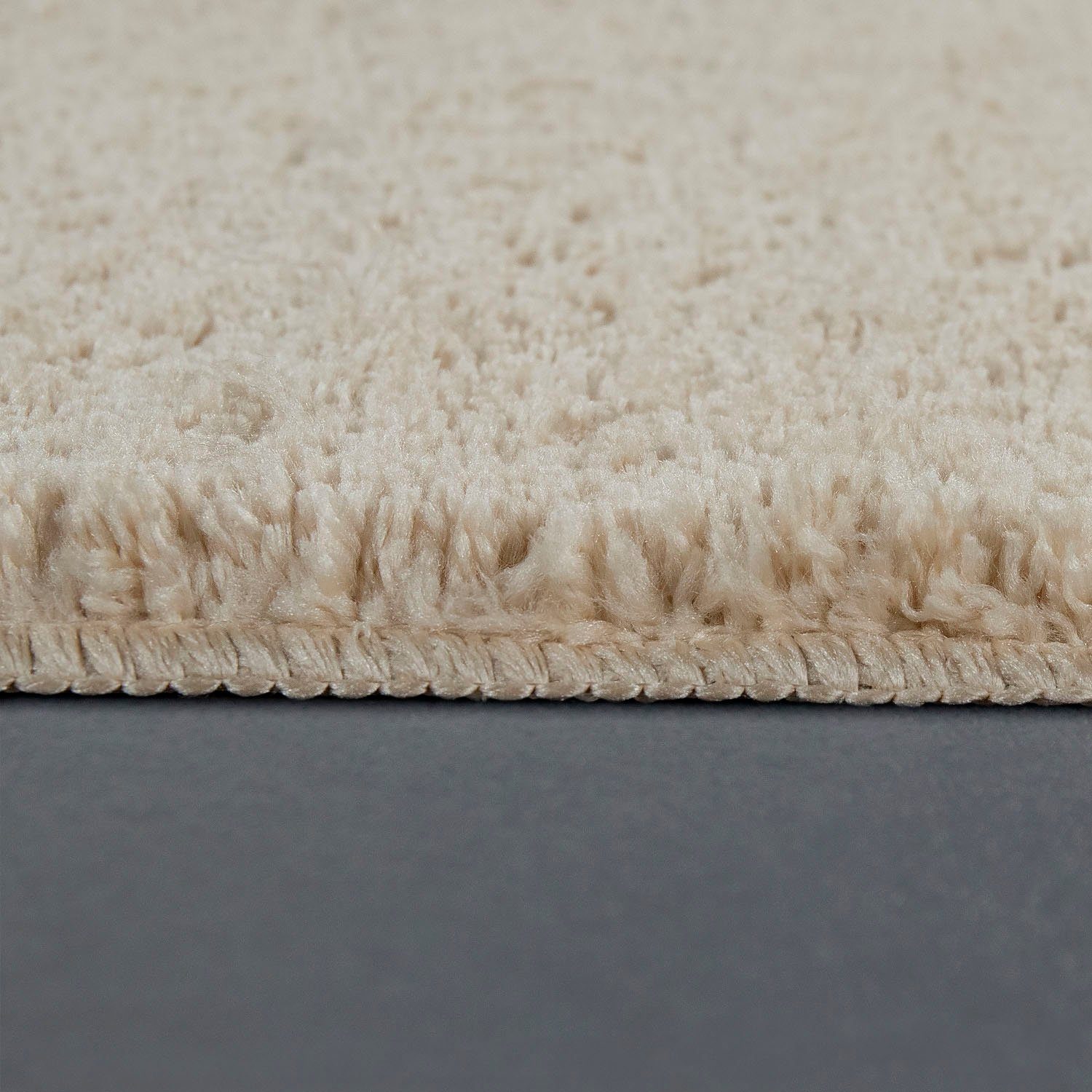 Badematte Lagos 750 Paco Home, Höhe 24 mm, rutschhemmend beschichtet, fußbodenheizungsgeeignet, Polyester, rechteckig, Badteppich, Uni Farben, besonders weich durch Mikrofaser