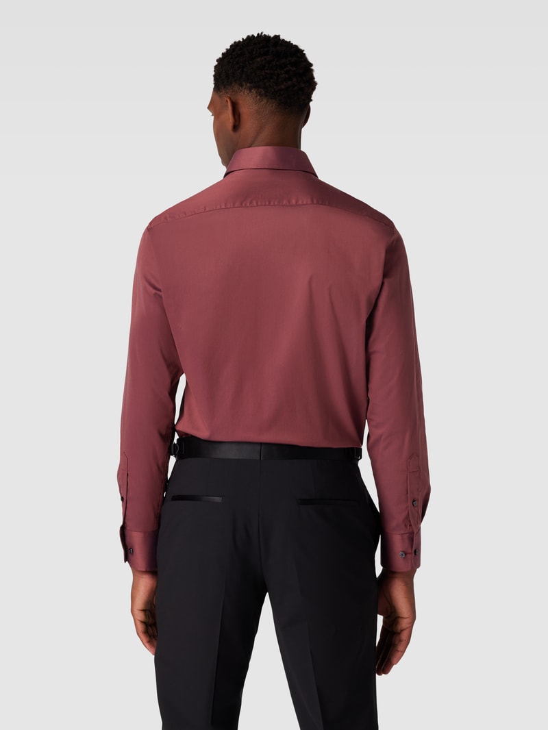 Modern Fit Premium Shirt mit Kentkragen in bordeaux rot