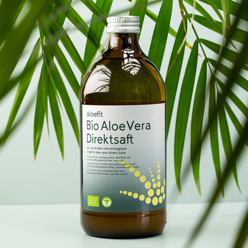 aloefit Aloe Vera Bio Saft 500ml 2+1 gratis Bundle